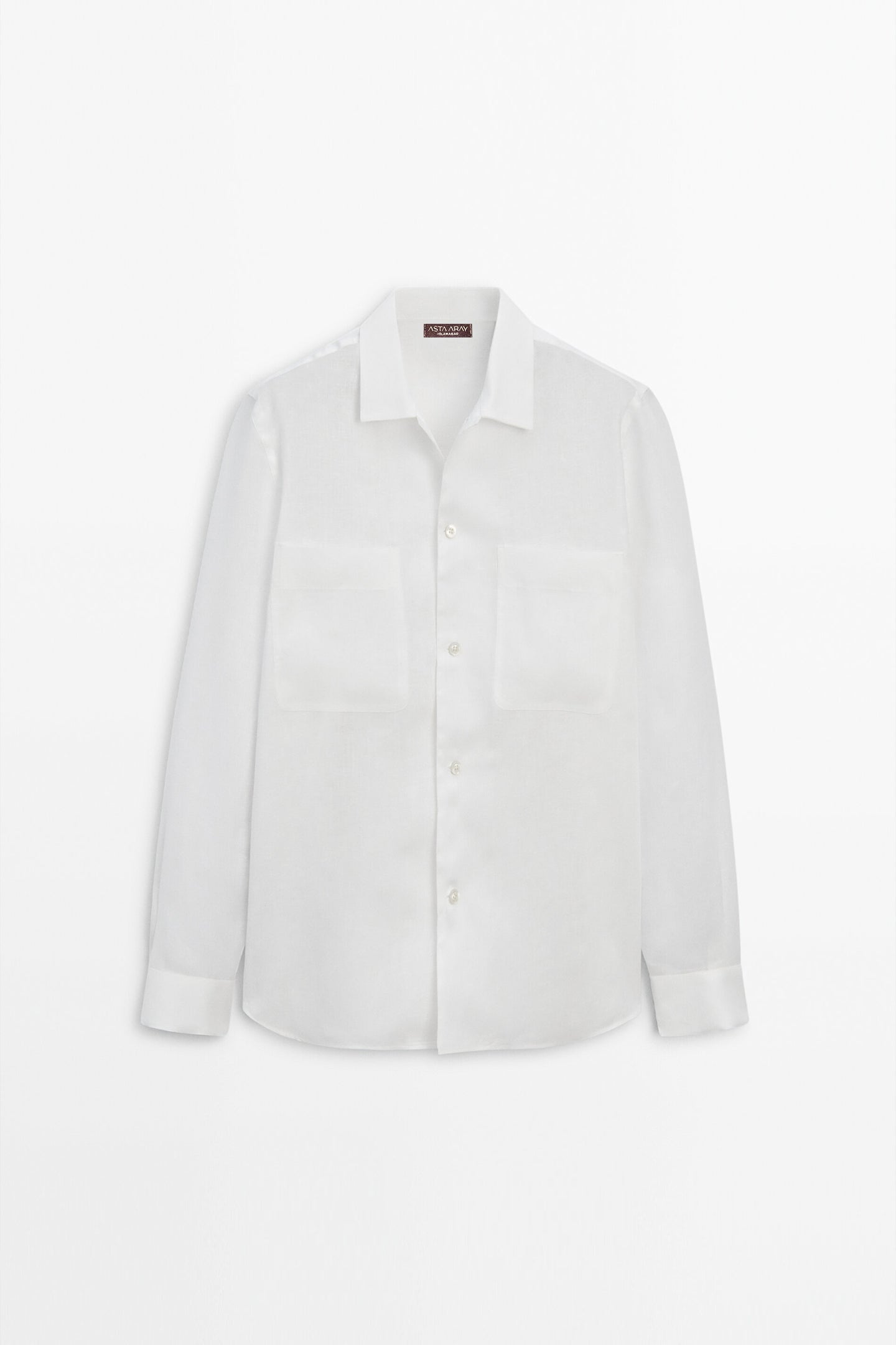 Double Pocket White Shirt