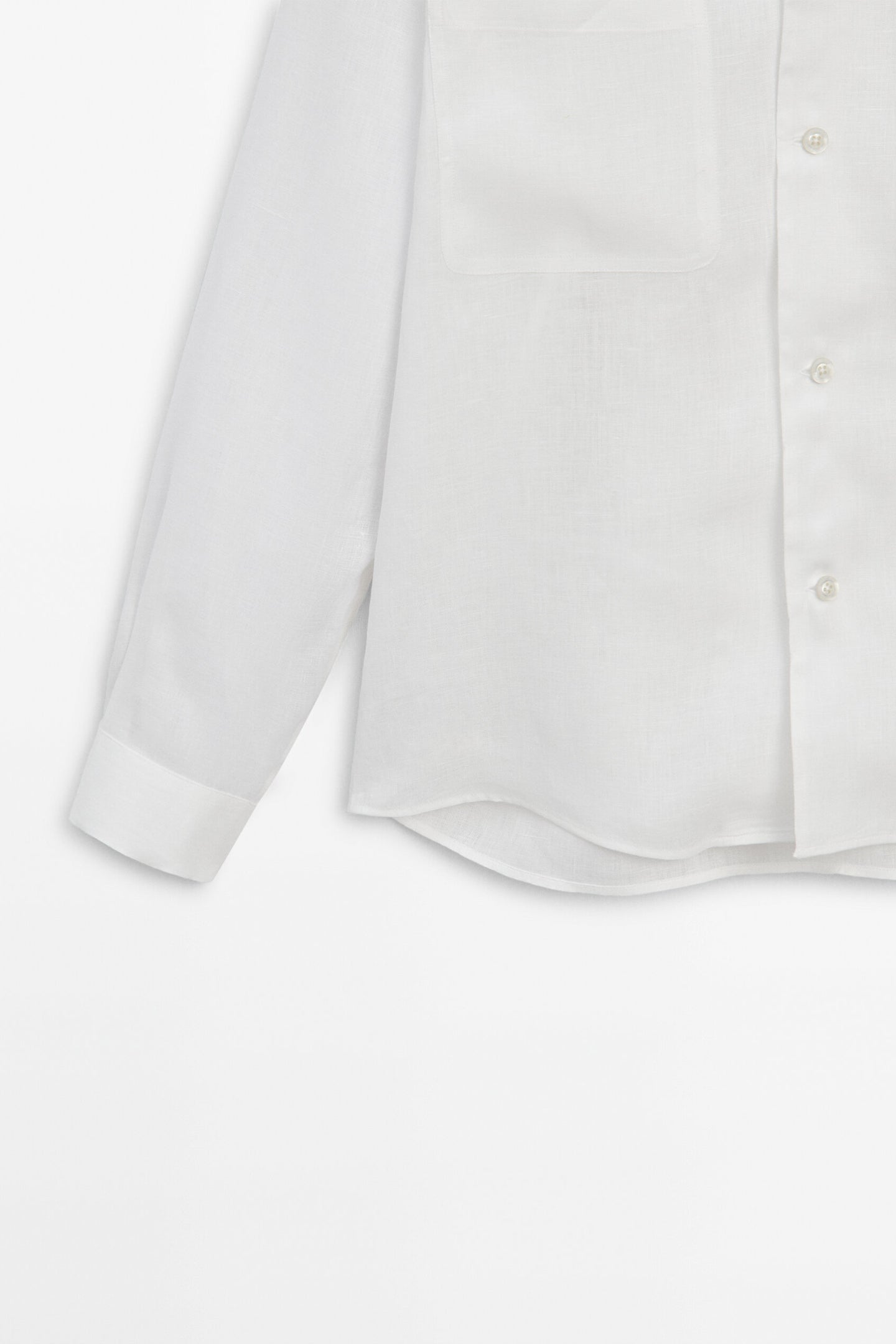 Double Pocket White Shirt