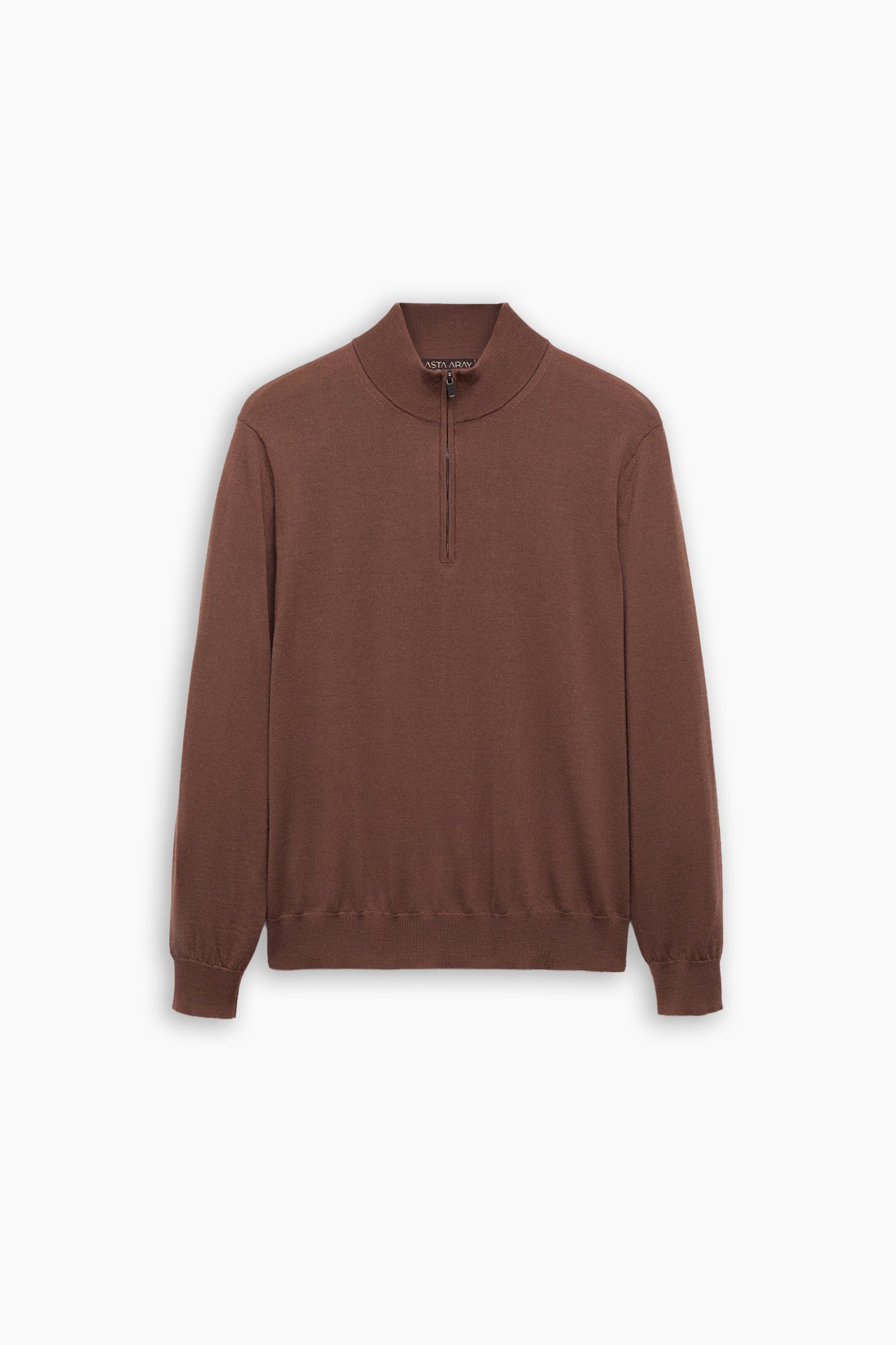 Brown Quarter Zip Shirt