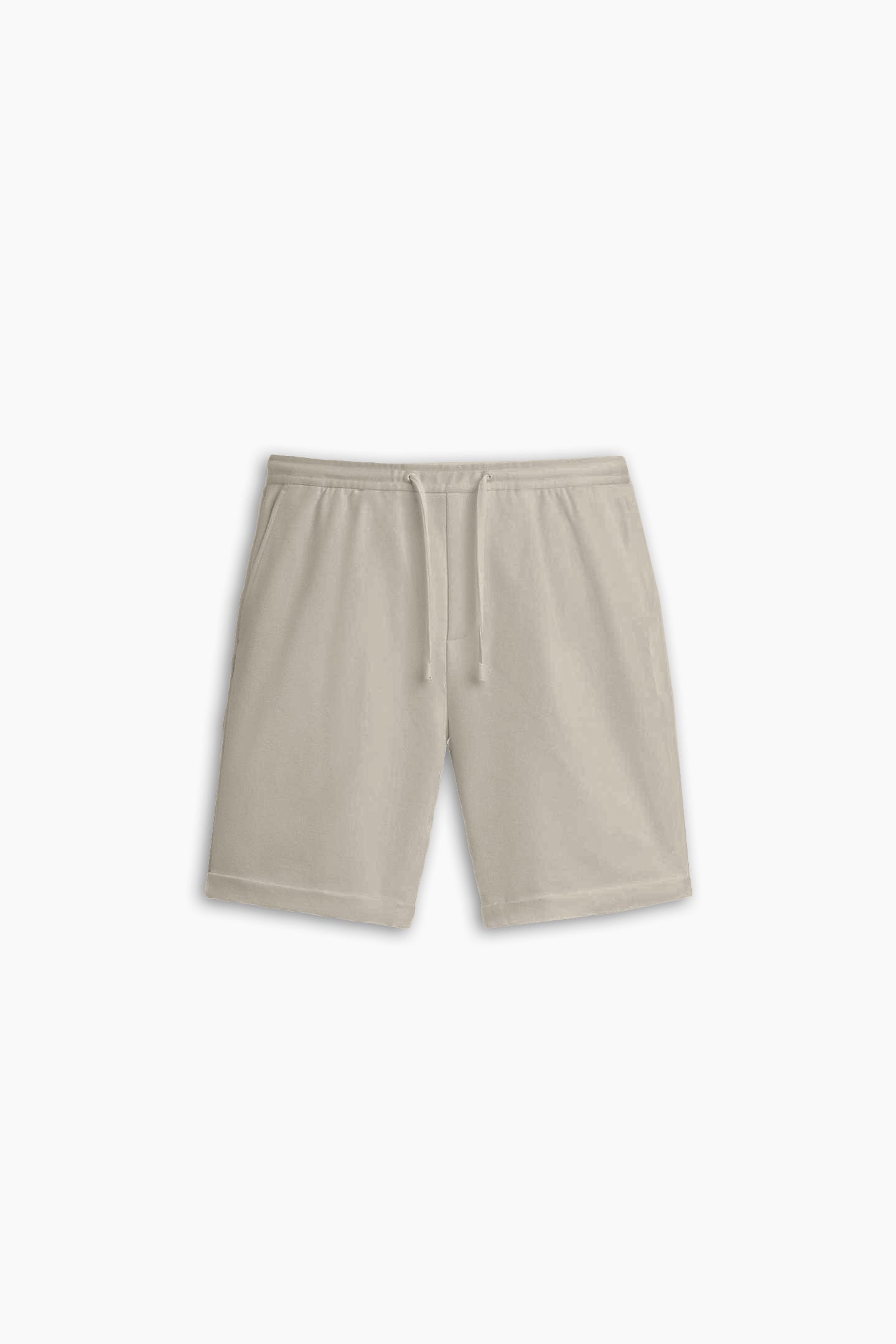 Beige Grey Terry Shorts