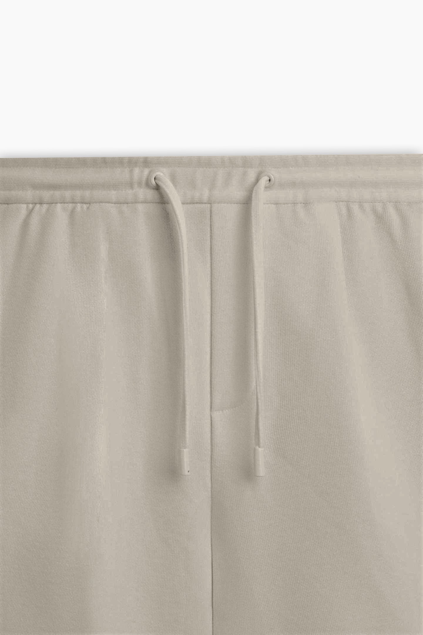 Beige Grey Terry Shorts