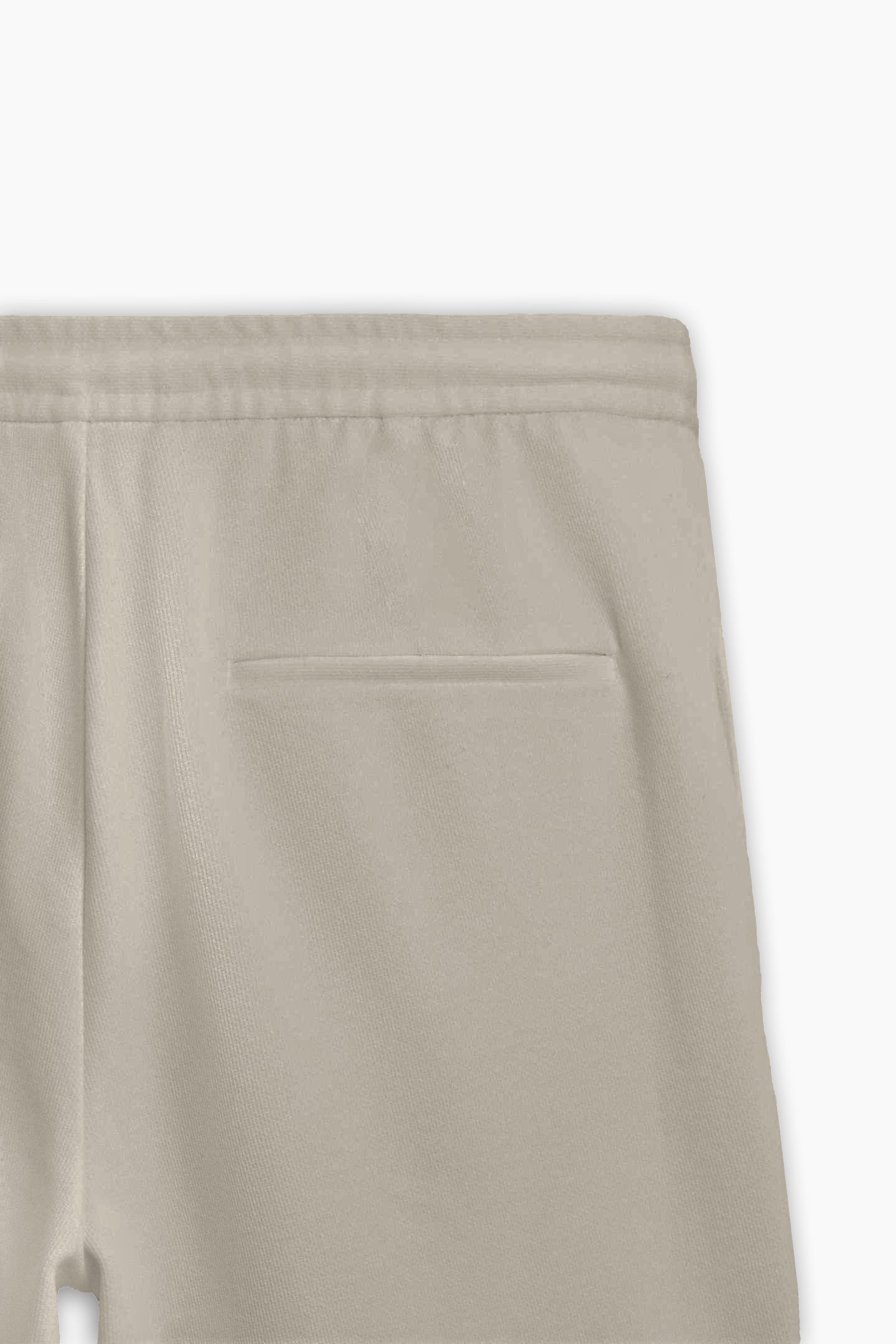 Beige Grey Terry Shorts