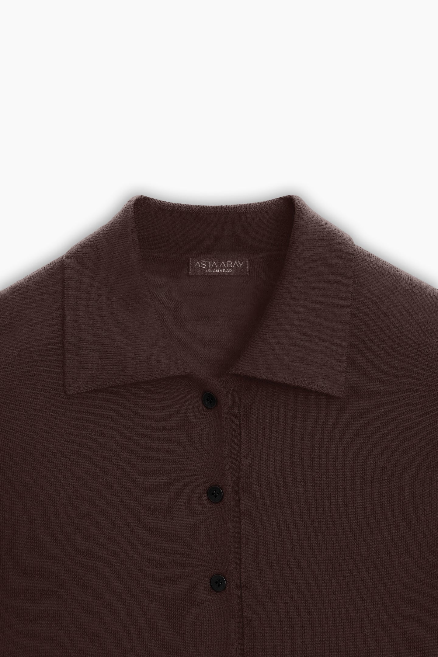 Brown Button Detailed Shirt