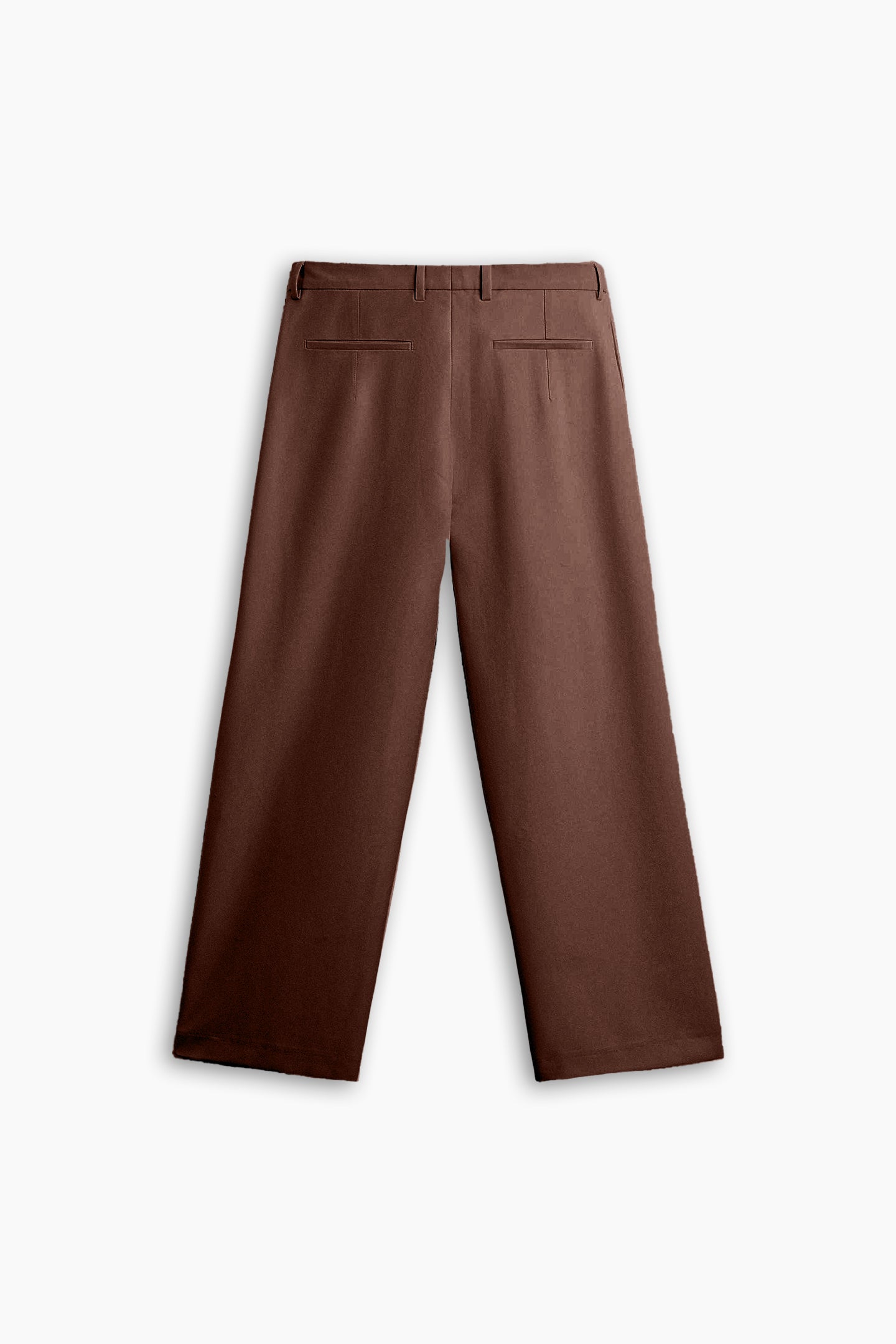 Brown Pleated Wide Leg Pants