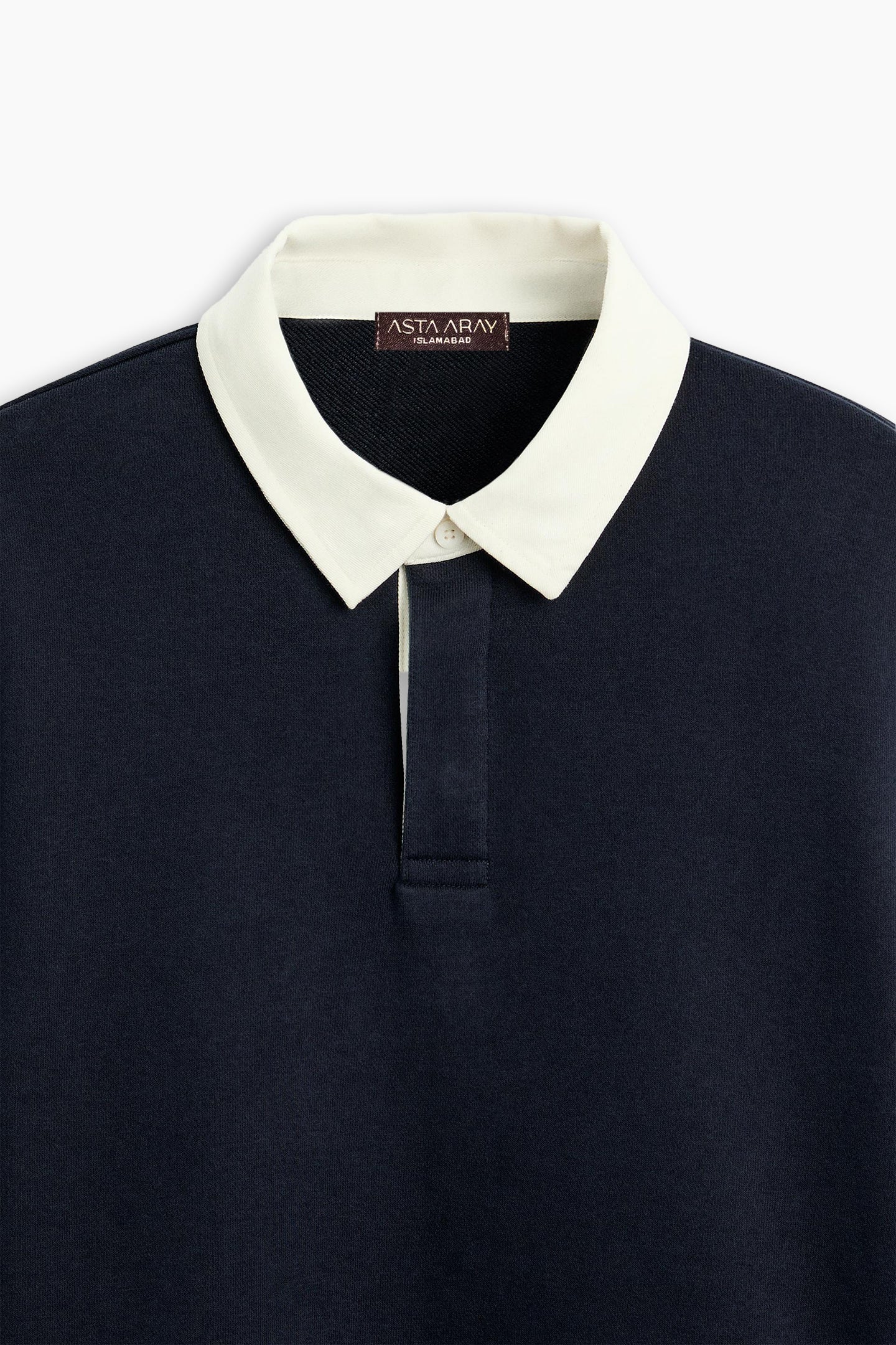 Blue & White Contrast Polo Shirt