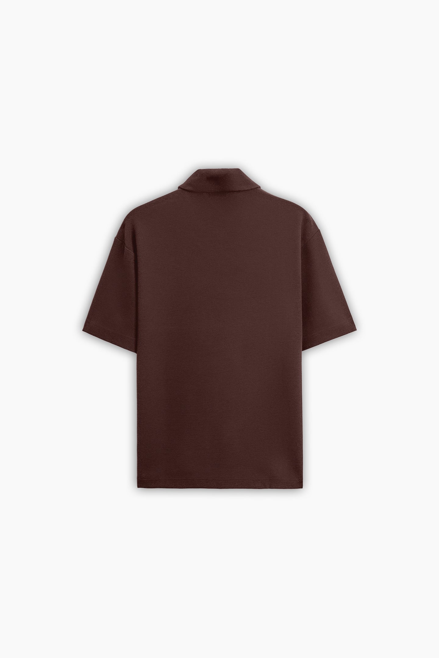 Coffee Brown Zip Polo Shirt
