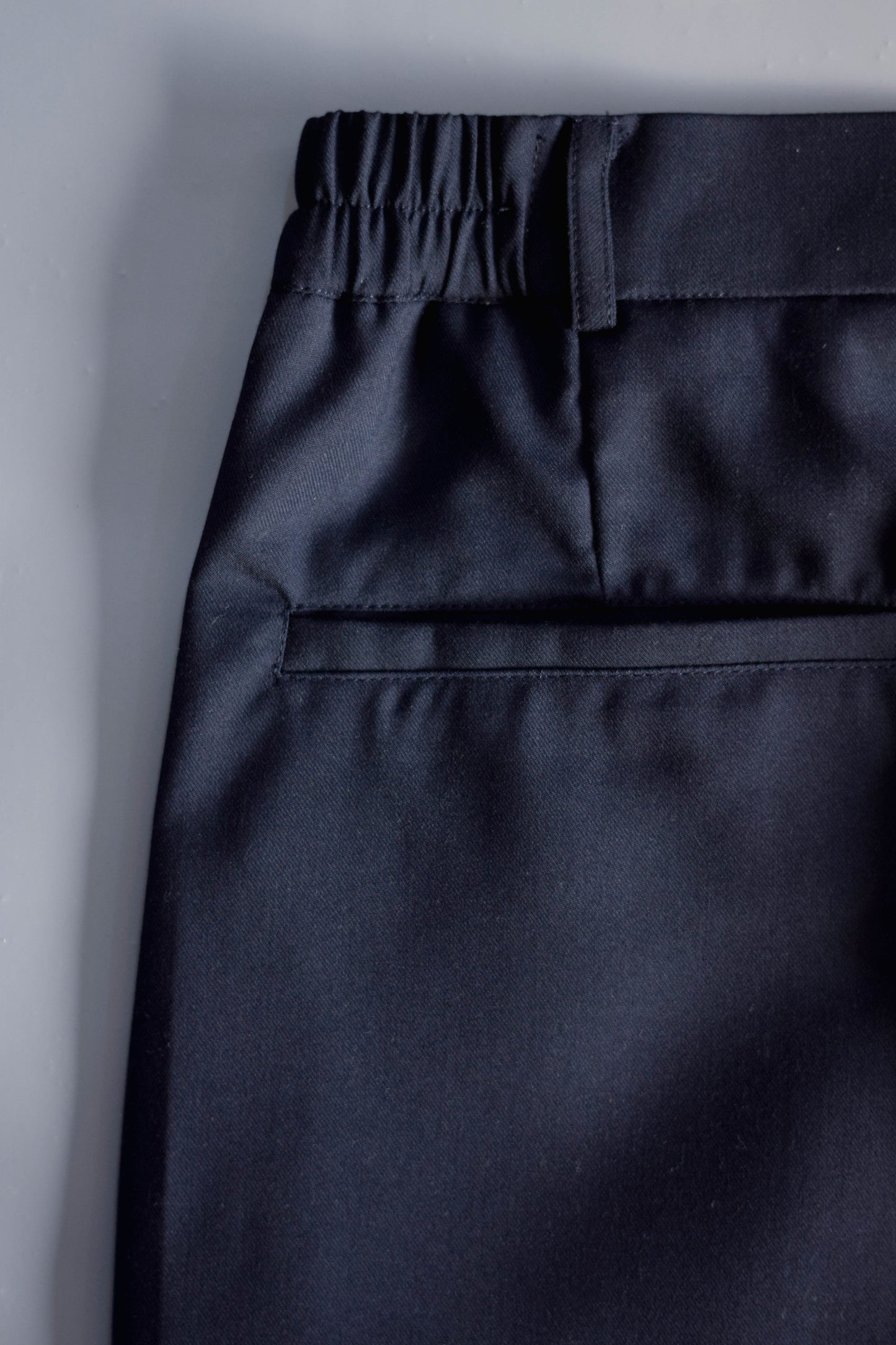 Navy Blue Pleated Trousers