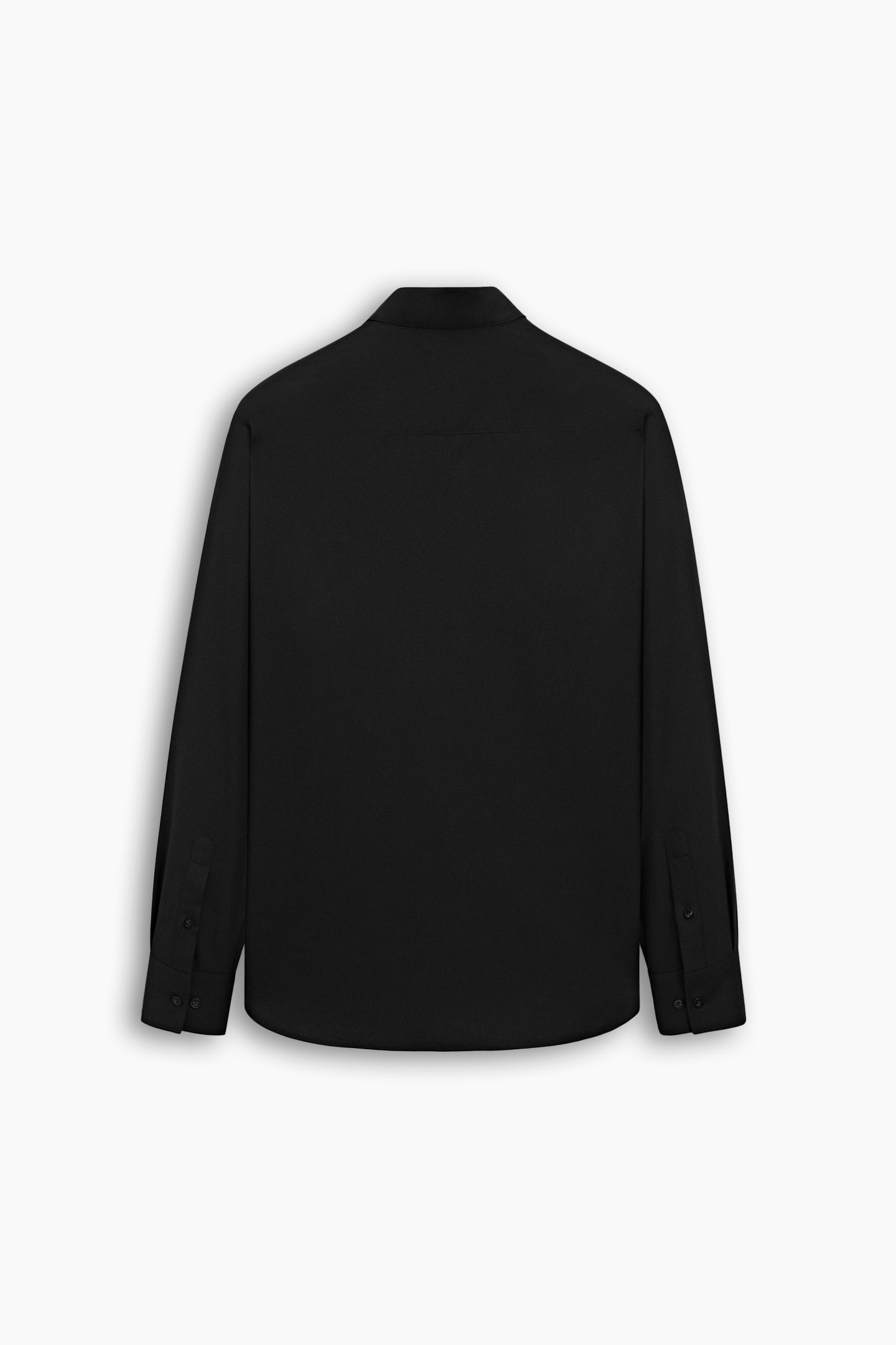 Black Tencel Flap Pocket Shirt