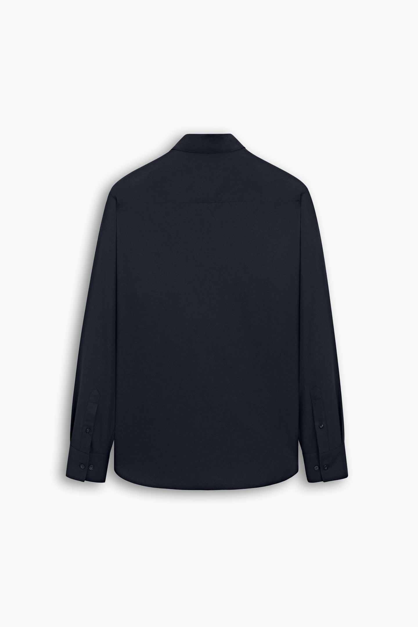 Tencel Navy Blue Flap Pocket Shirt