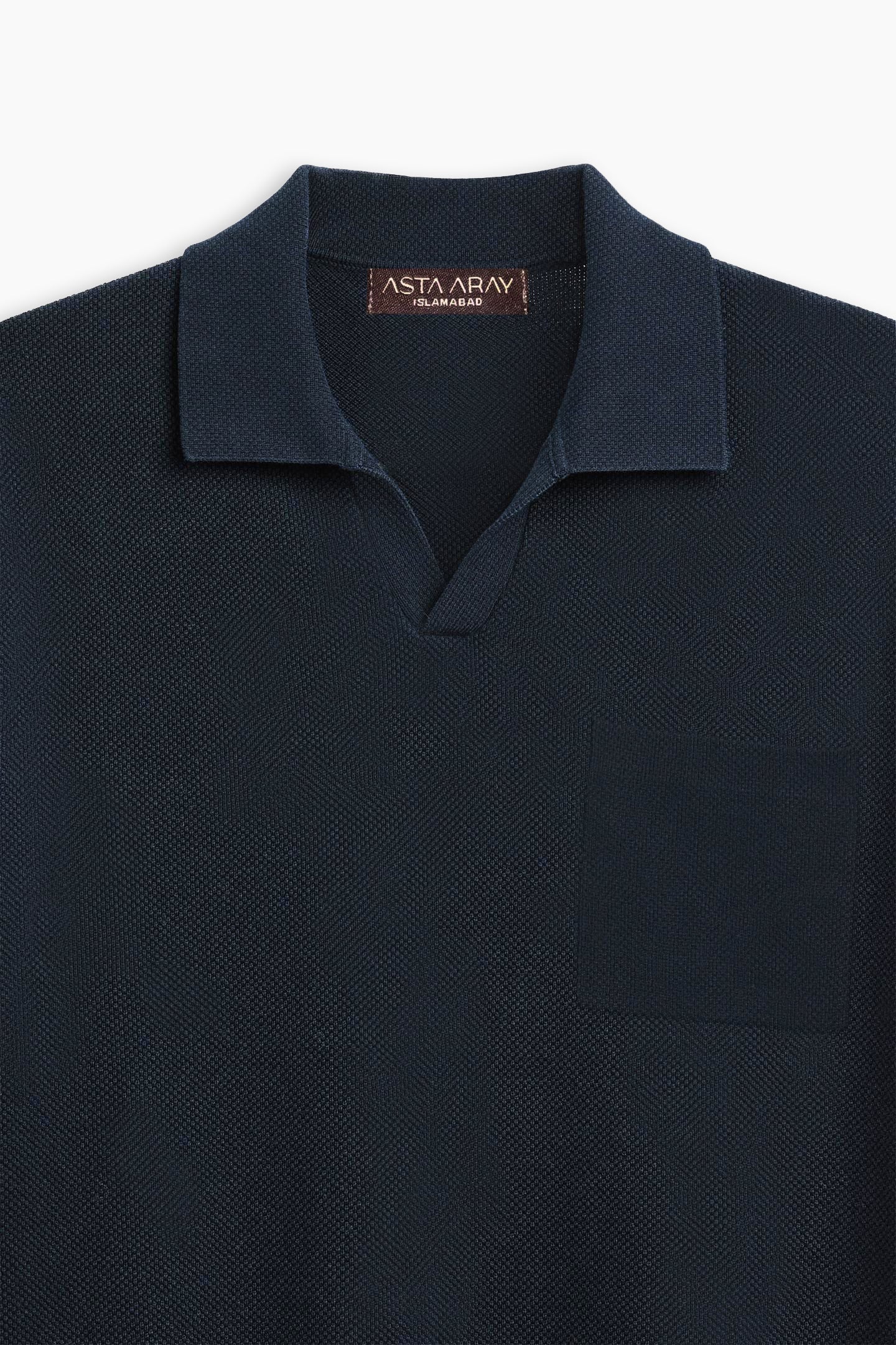 Navy Blue Polo & White S&T