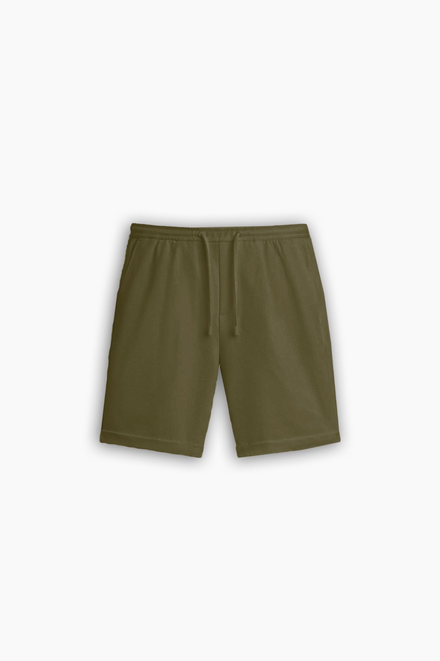 Olive Green Terry Shorts