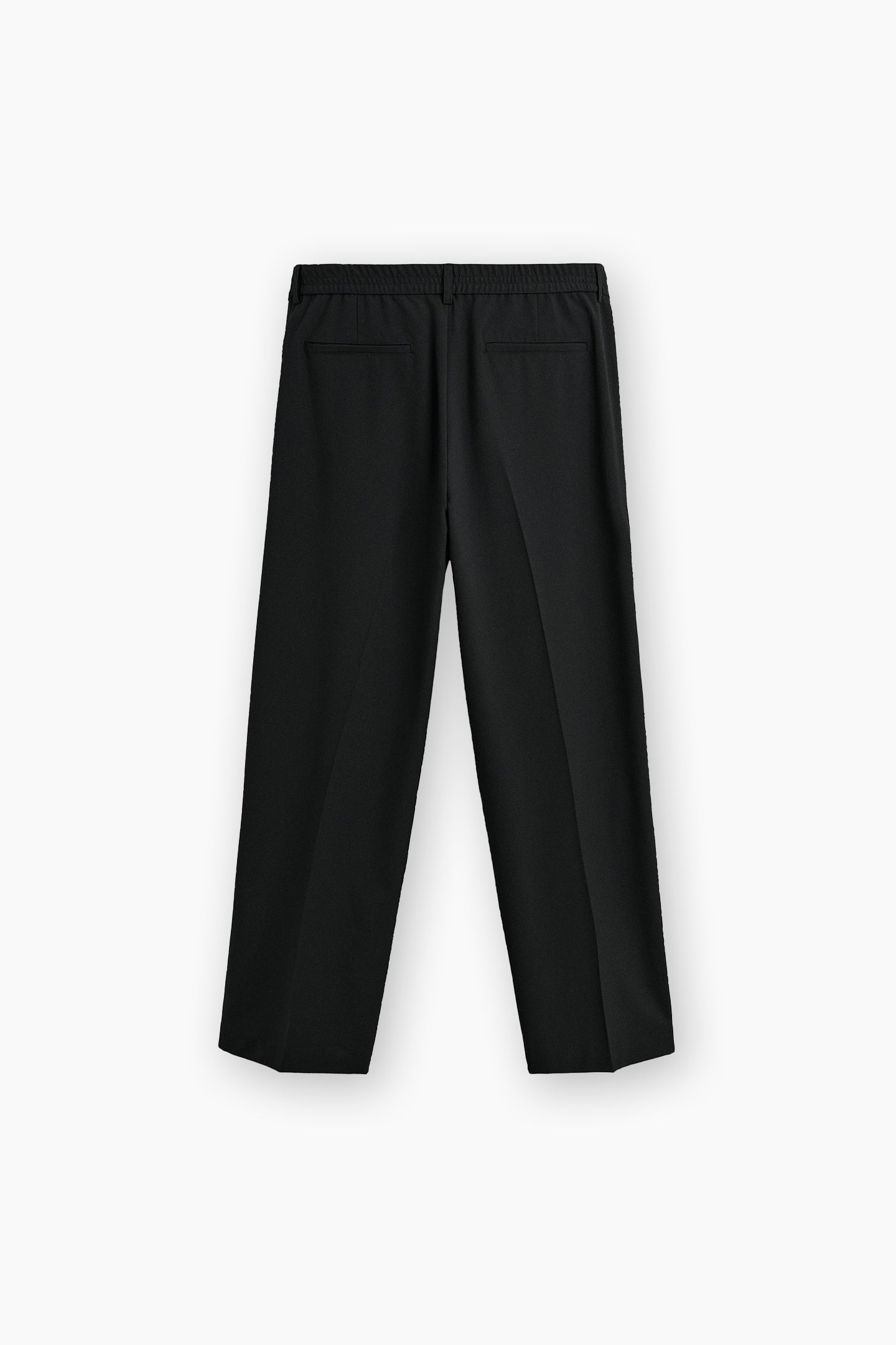 Black Loose Fit Pleated Trousers
