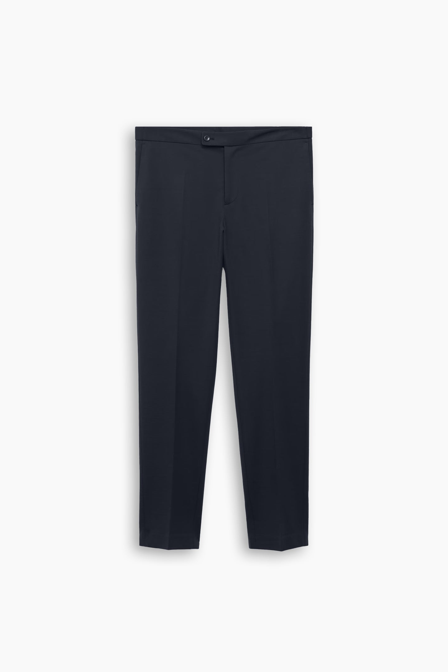 Tapered Fit Navy Blue Trousers