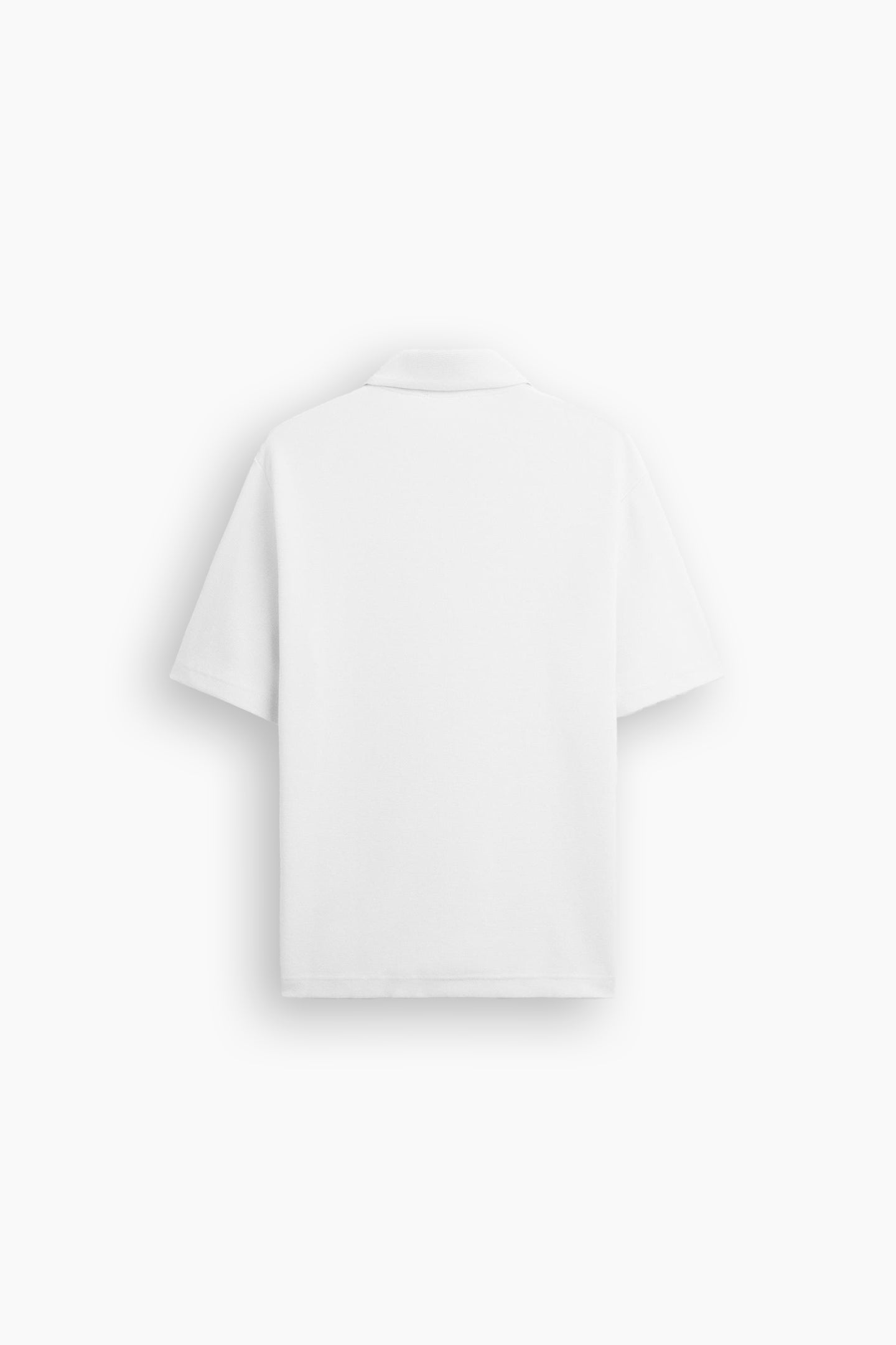 White Zip Polo Shirt