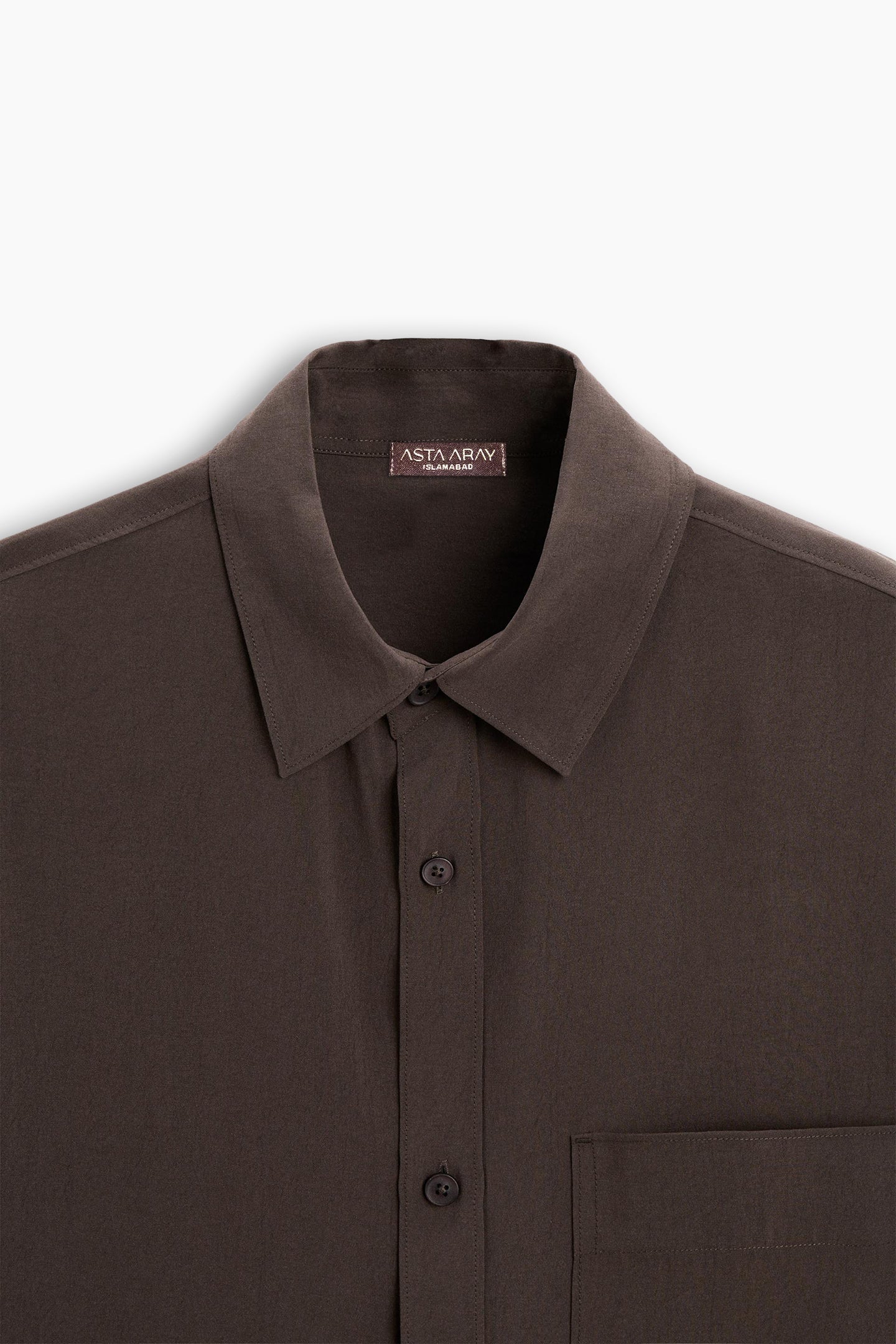 WoodBrown Loose fit Tencel Shirt