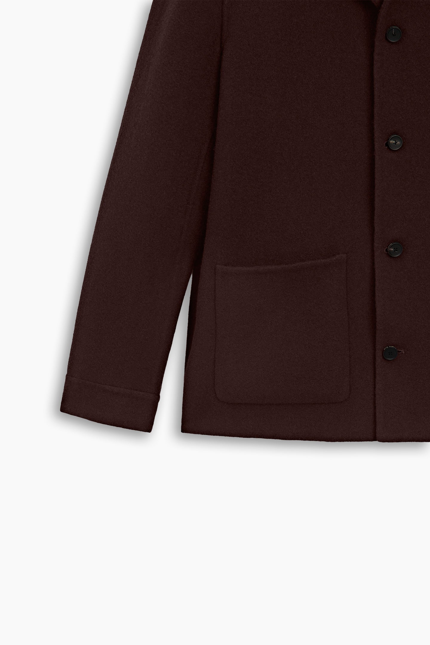 Dark Brown Wool Jacket with Pockets