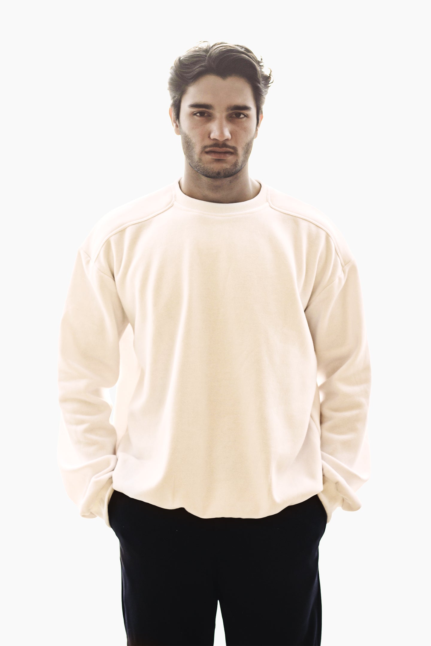 Detaylı Bej Sweatshirt