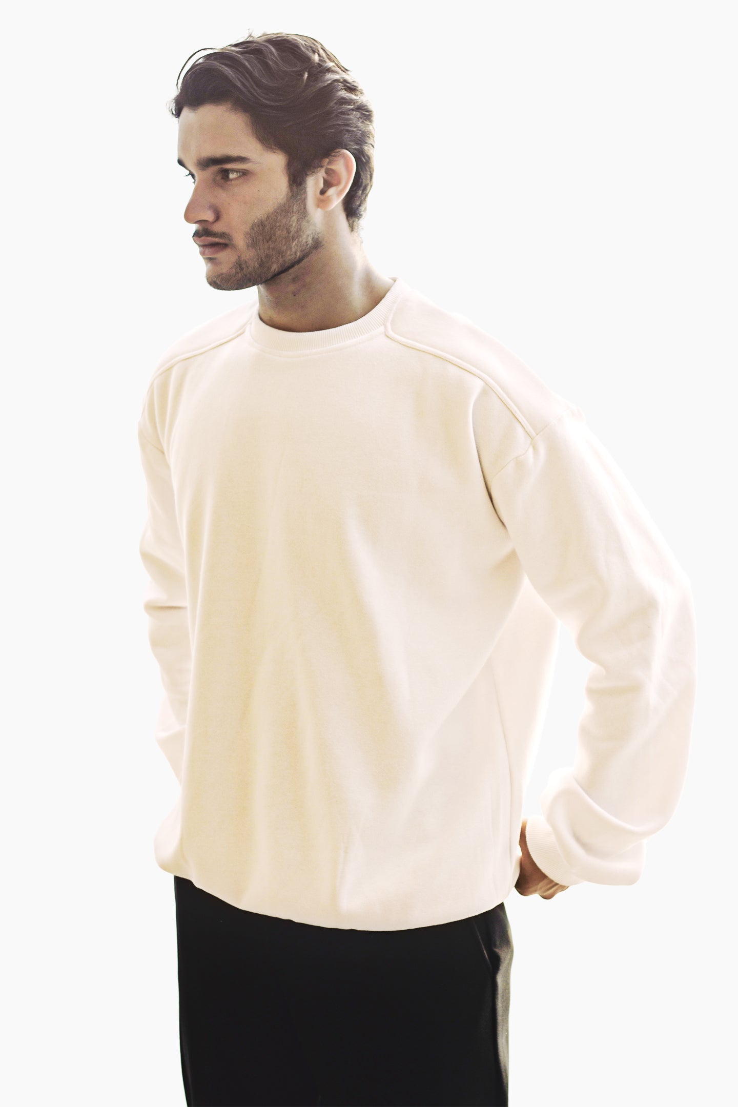 Detaylı Bej Sweatshirt