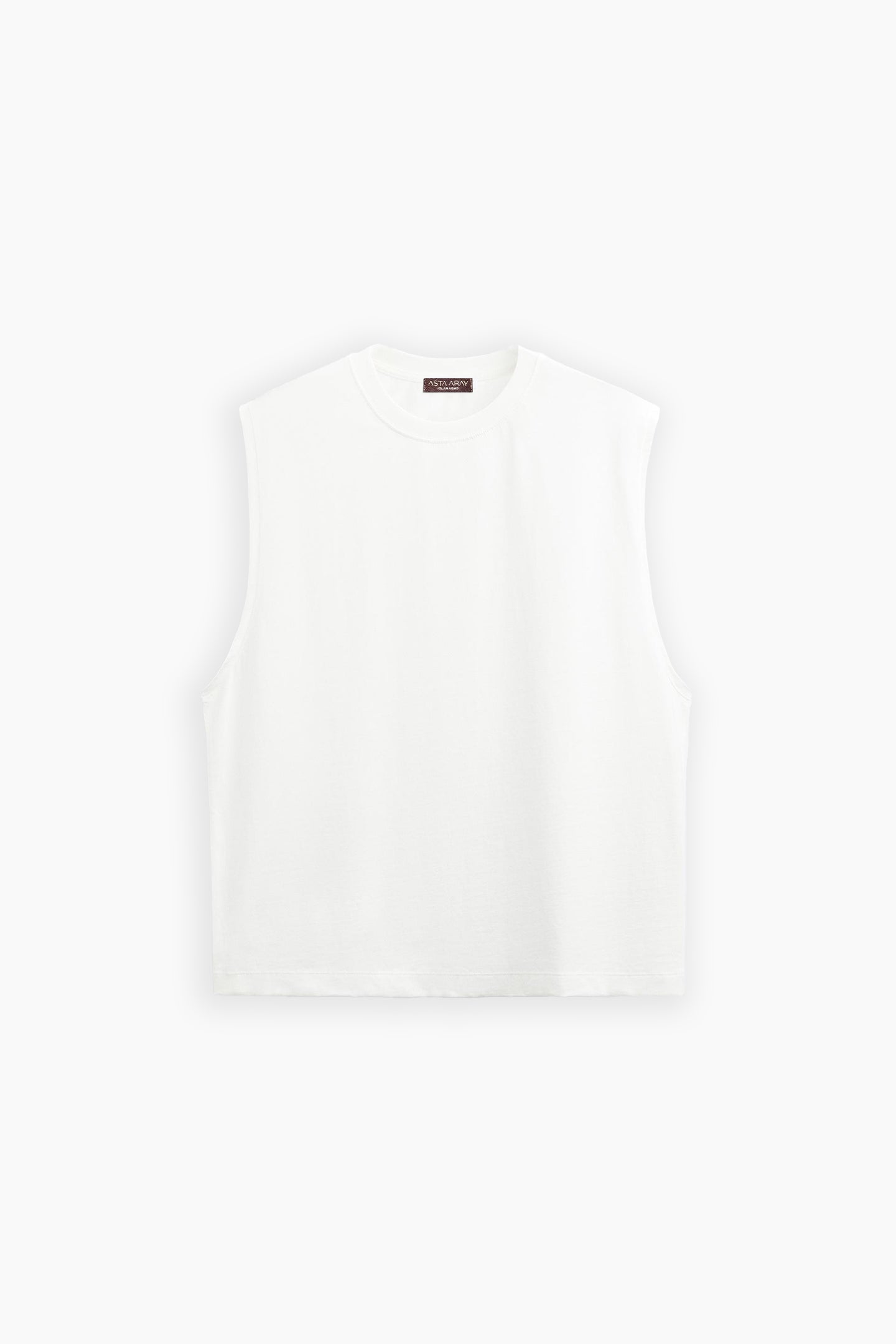 White Sleeveless T-Shirt