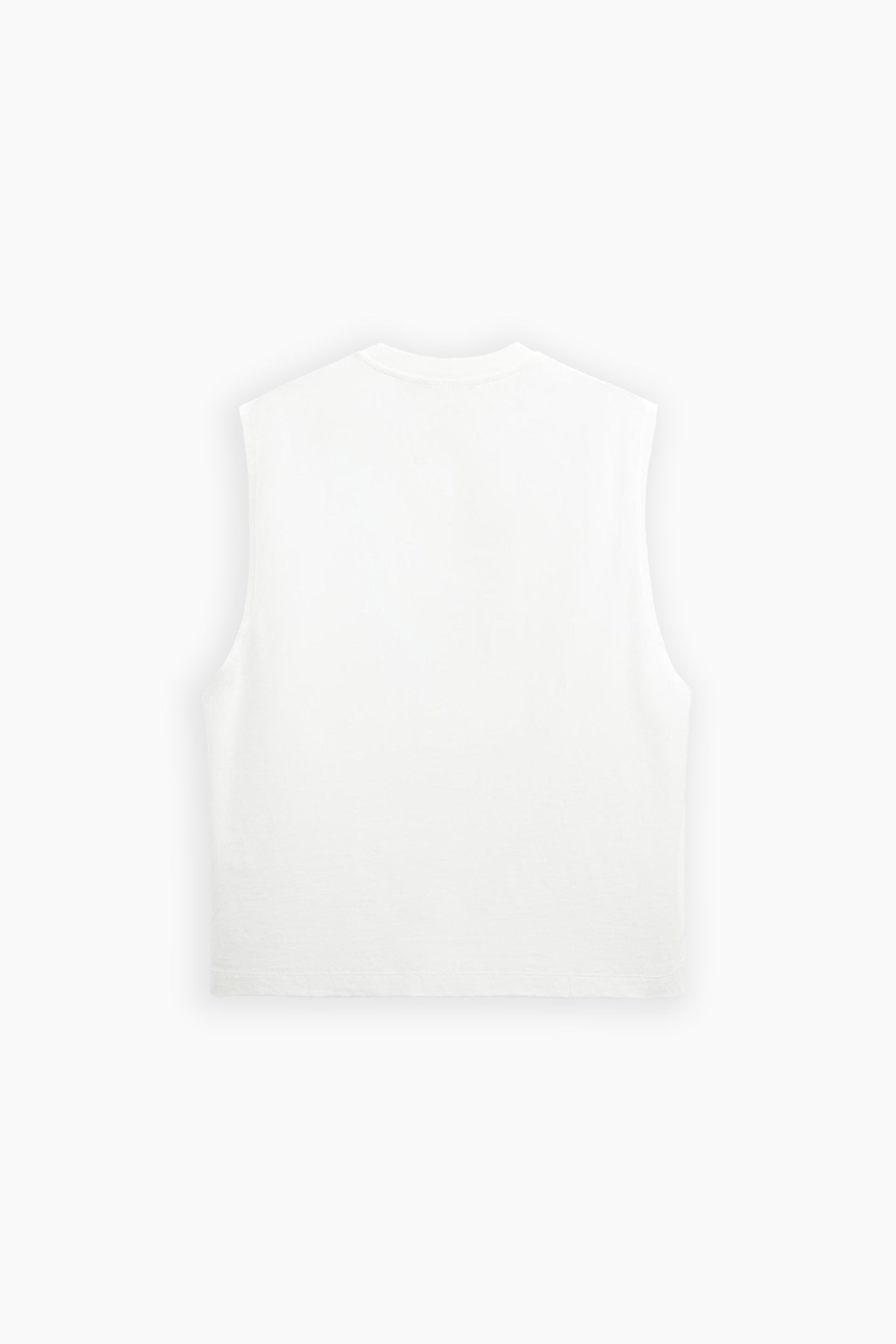 White Sleeveless T-Shirt