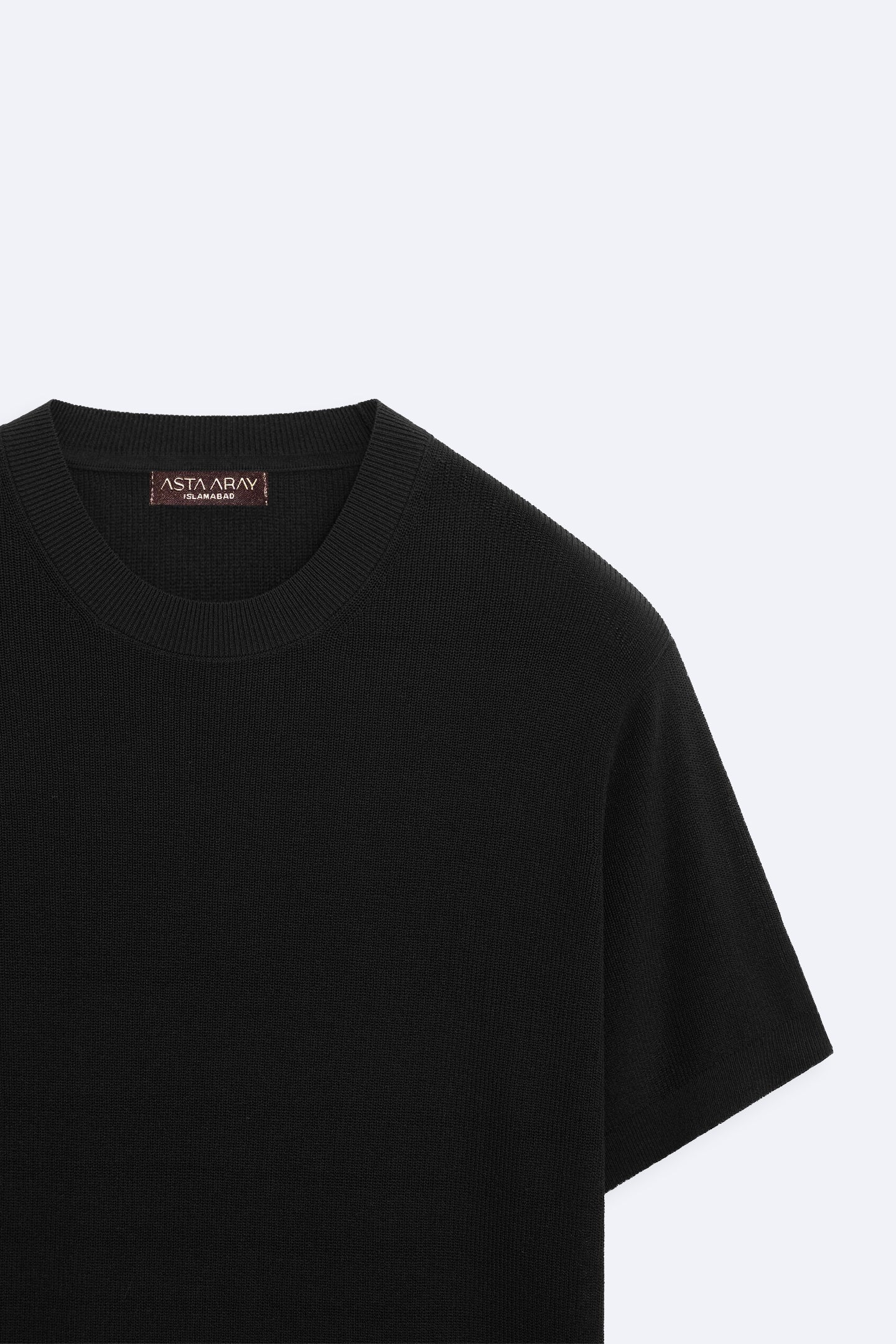 Black Textured T-Shirt