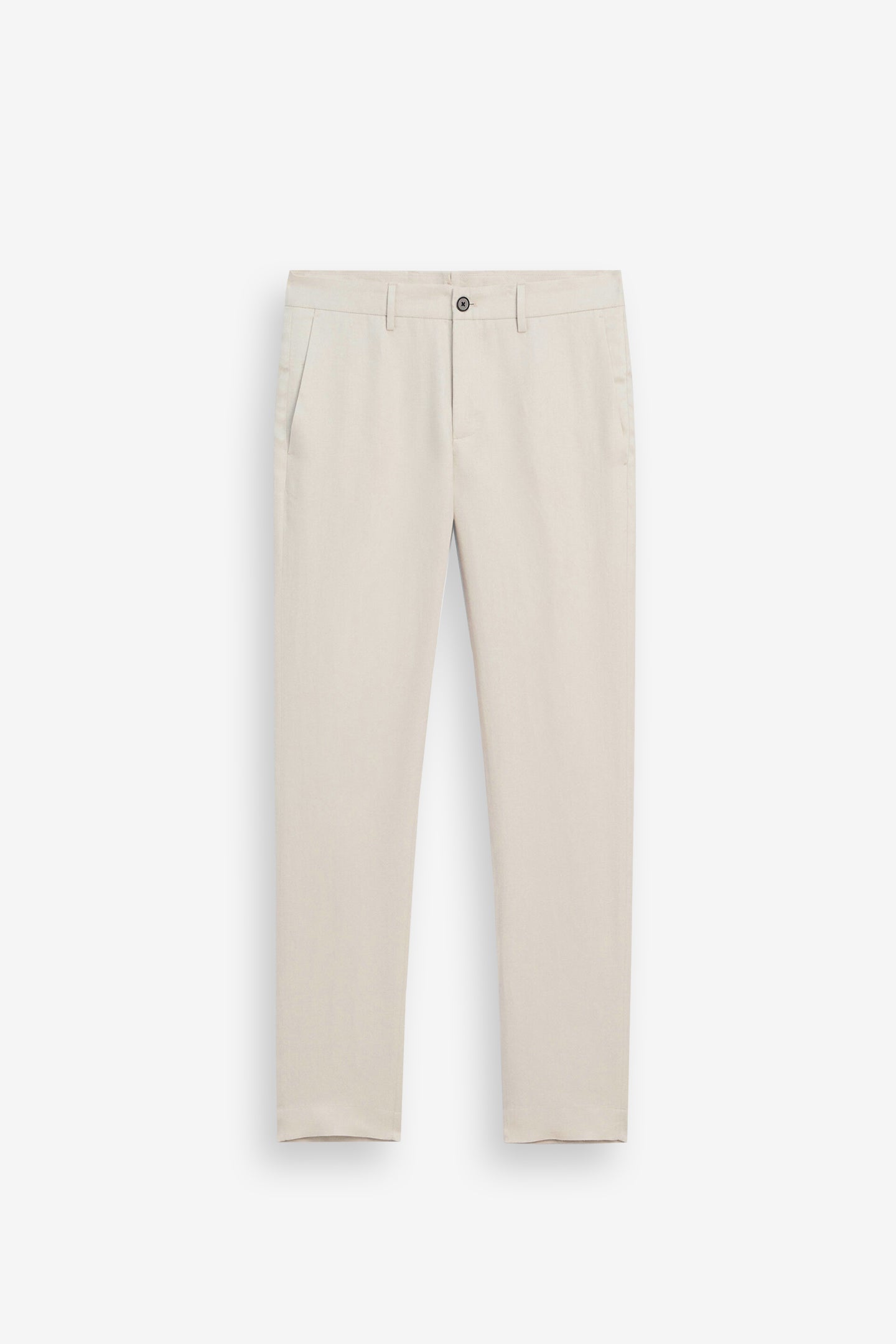 Beige Straight Cut Trousers