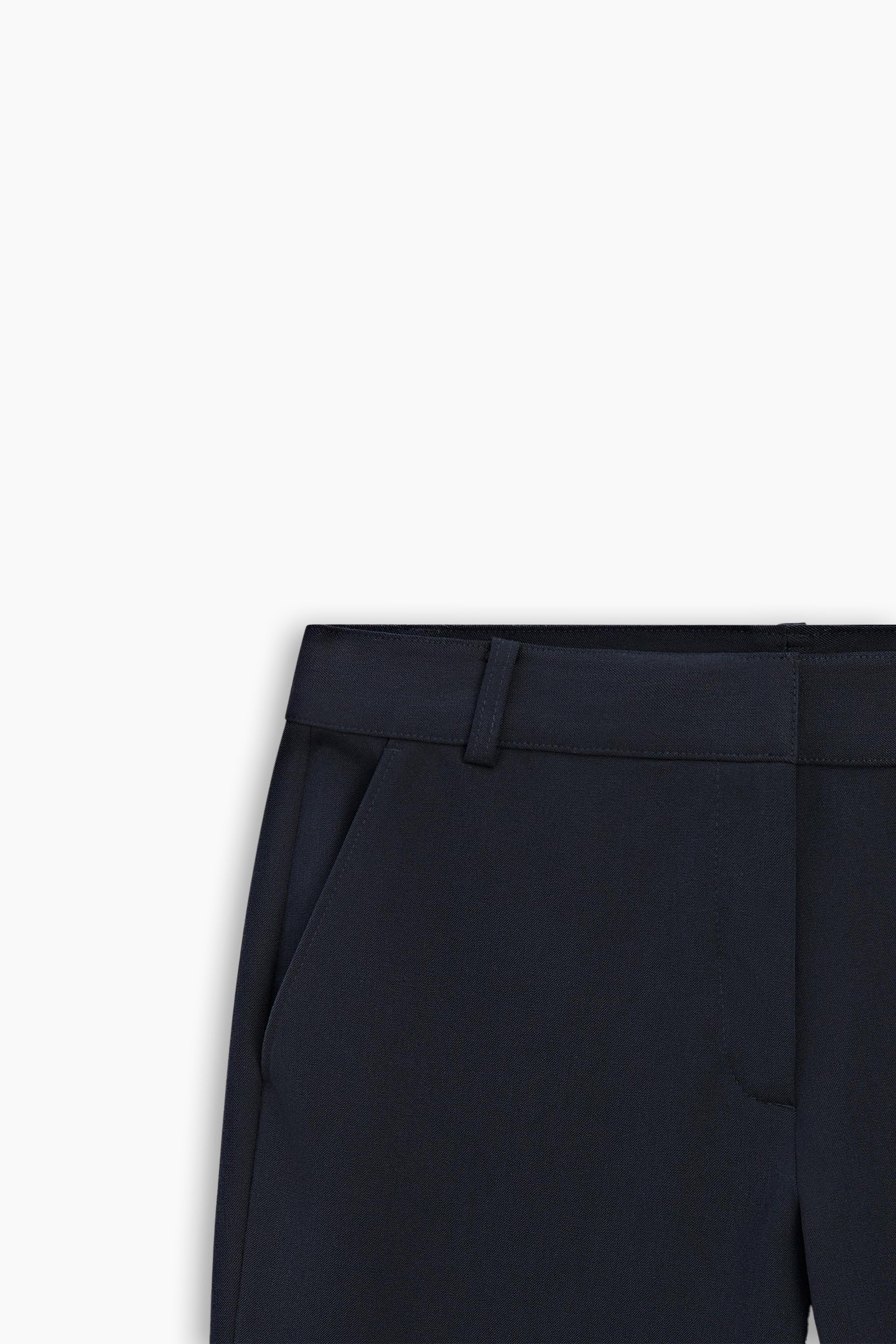 Dark Blue Straight Fit Trousers