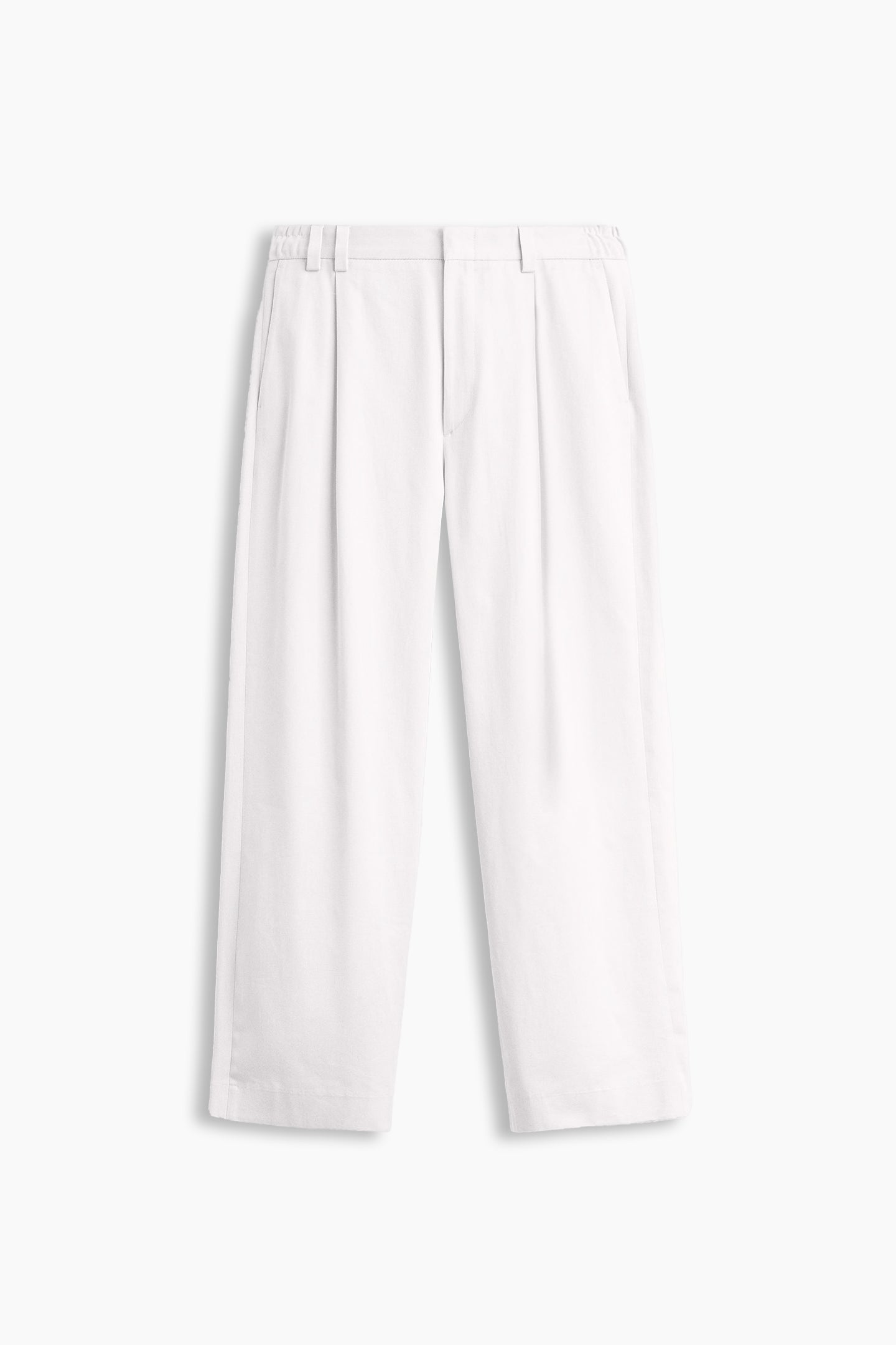White Pleated Trousers