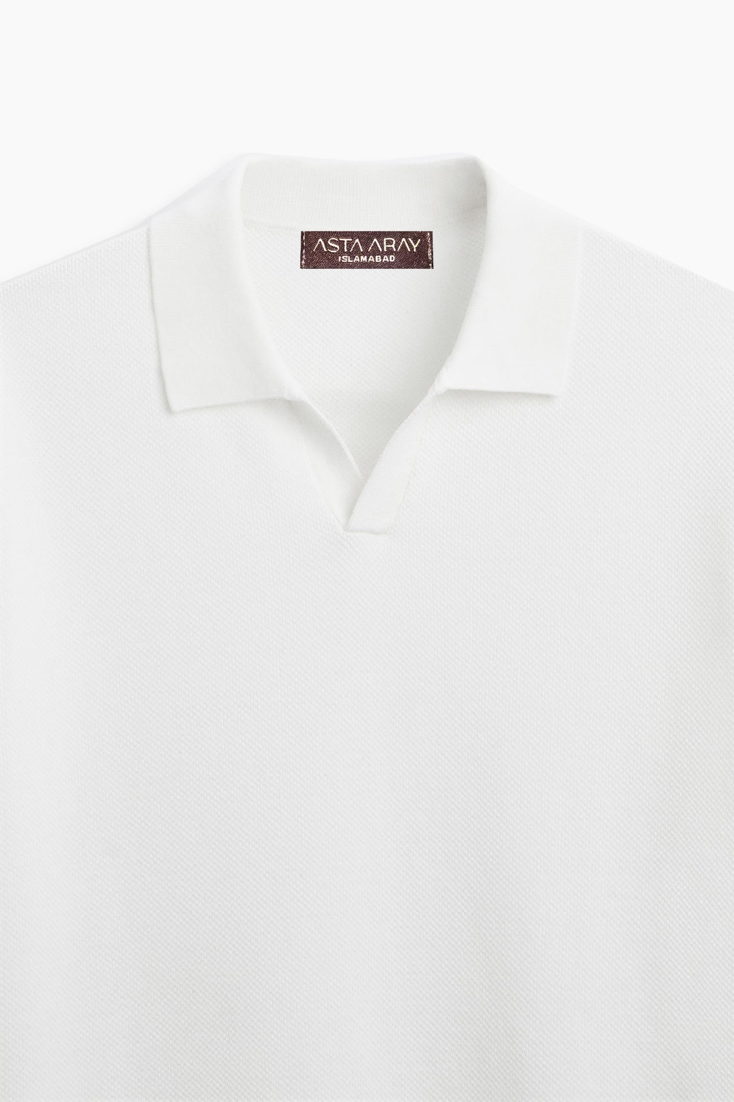 White Polo & Navy Blue Set