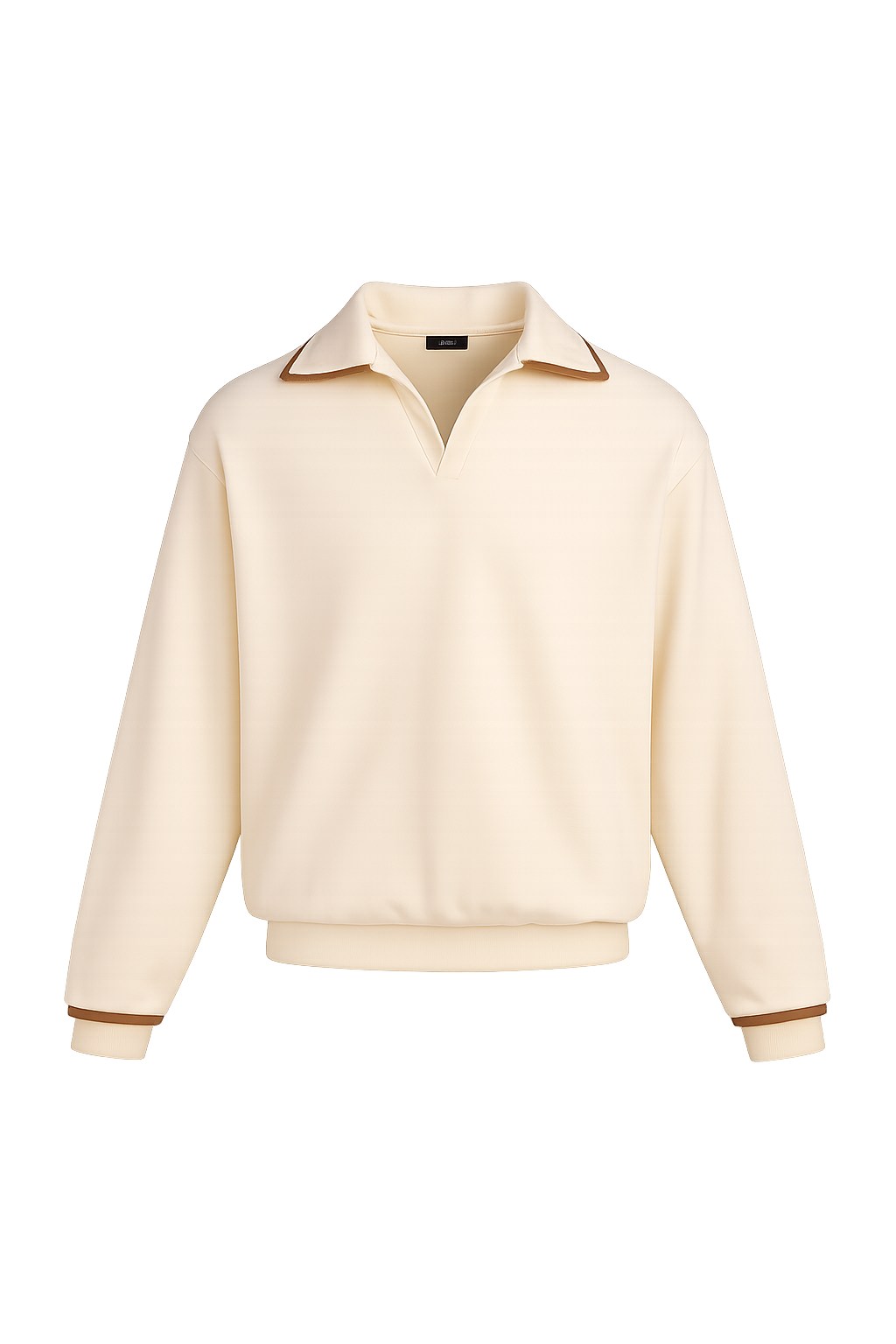 Suede Detailed Beige Sweatshirt