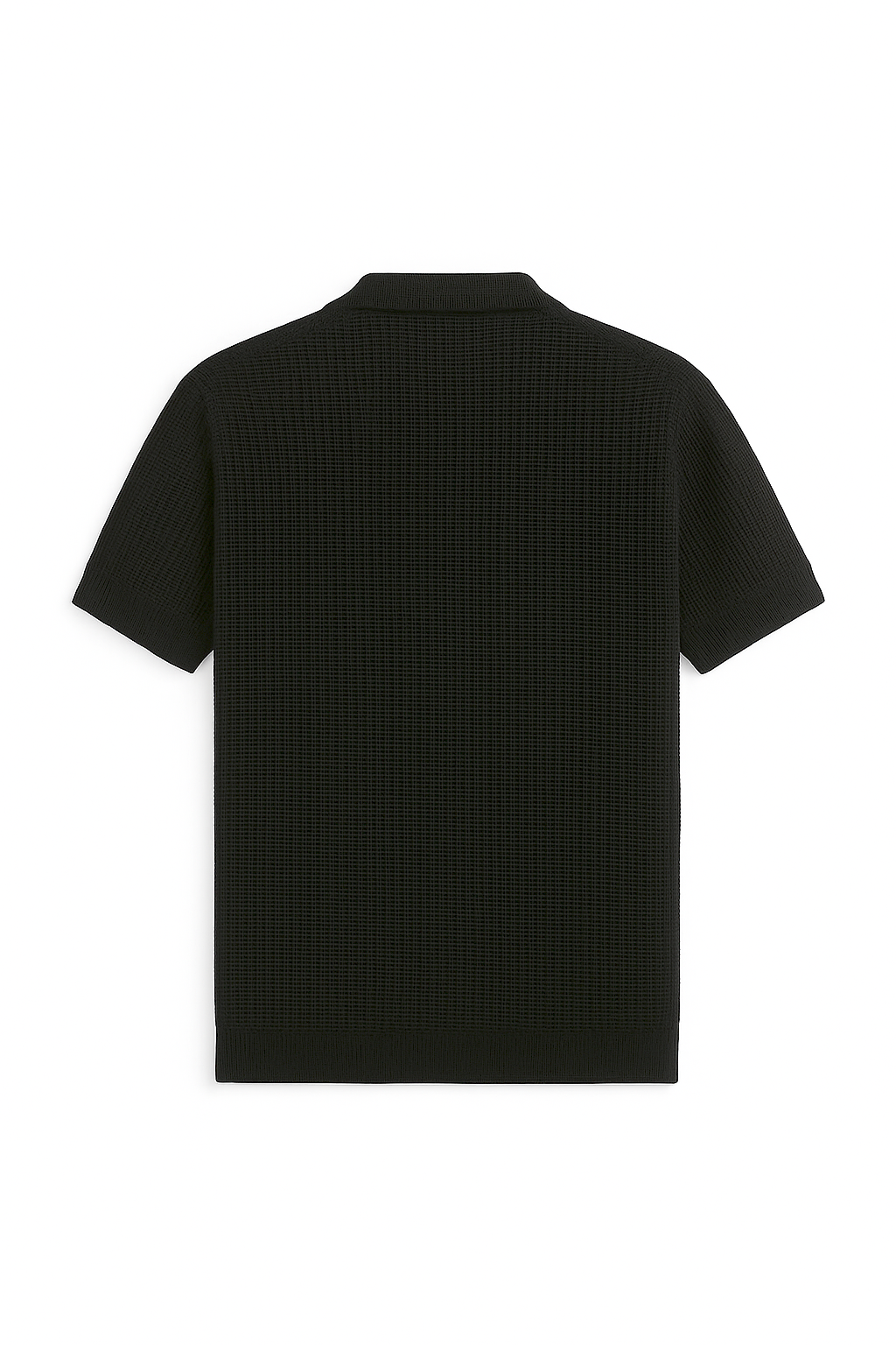 Textured Black Polo