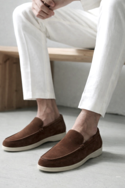 Brown Suede Loafers