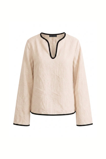 Contrast Cotton Shirt