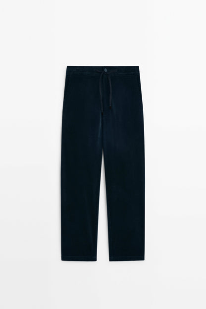 Midnight Blue Corduroy Trousers