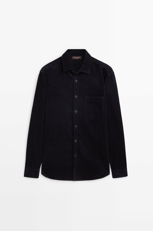 Corduroy Overshirt with Pocket