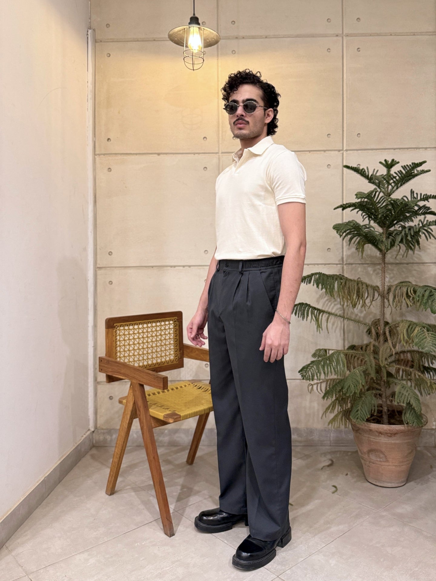 Textured Beige & Grey S&T