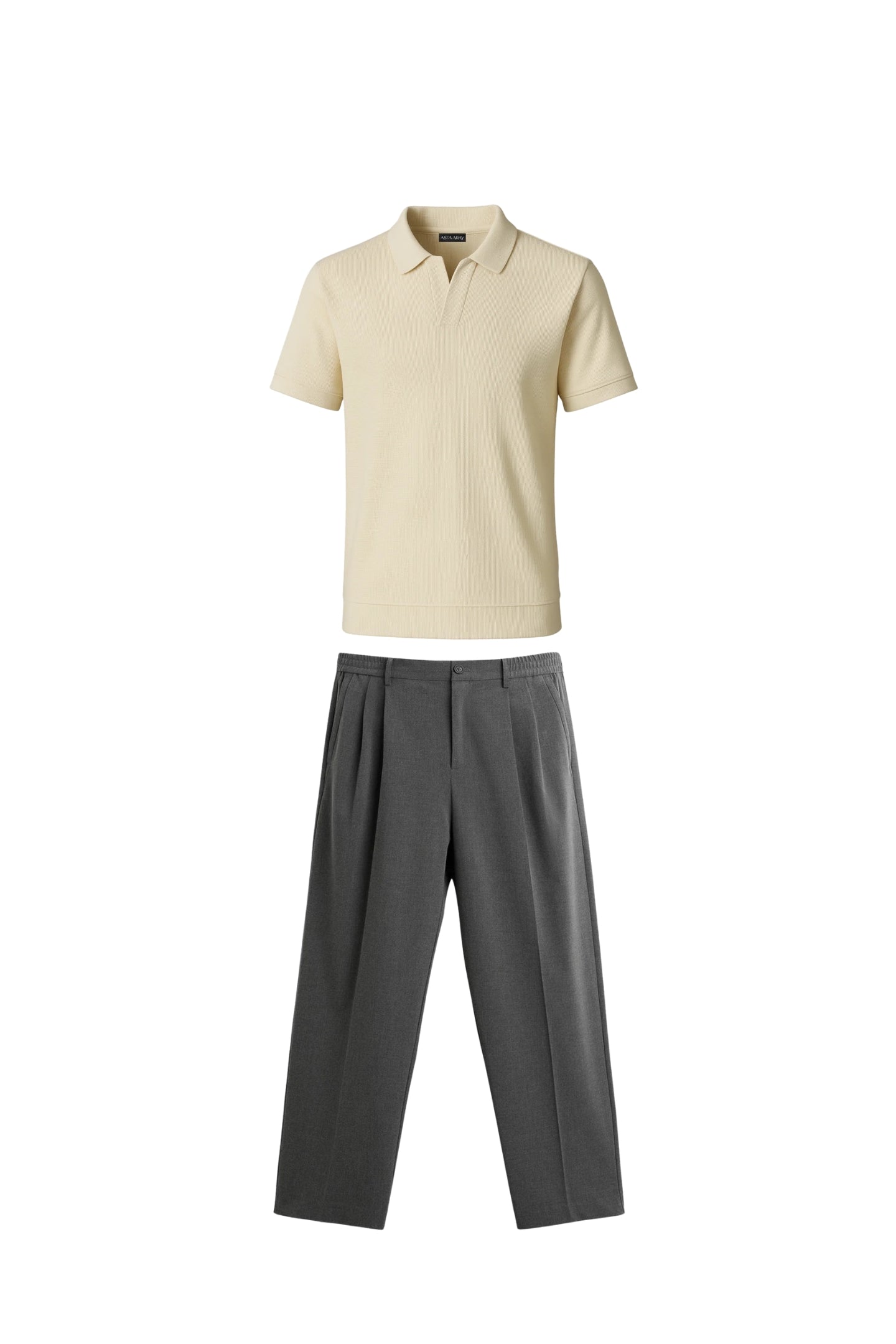 Textured Beige & Grey S&T