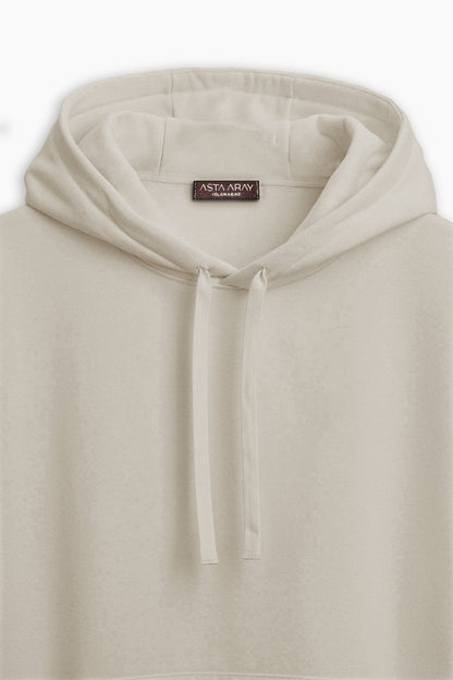 Beige Grey Hoodie