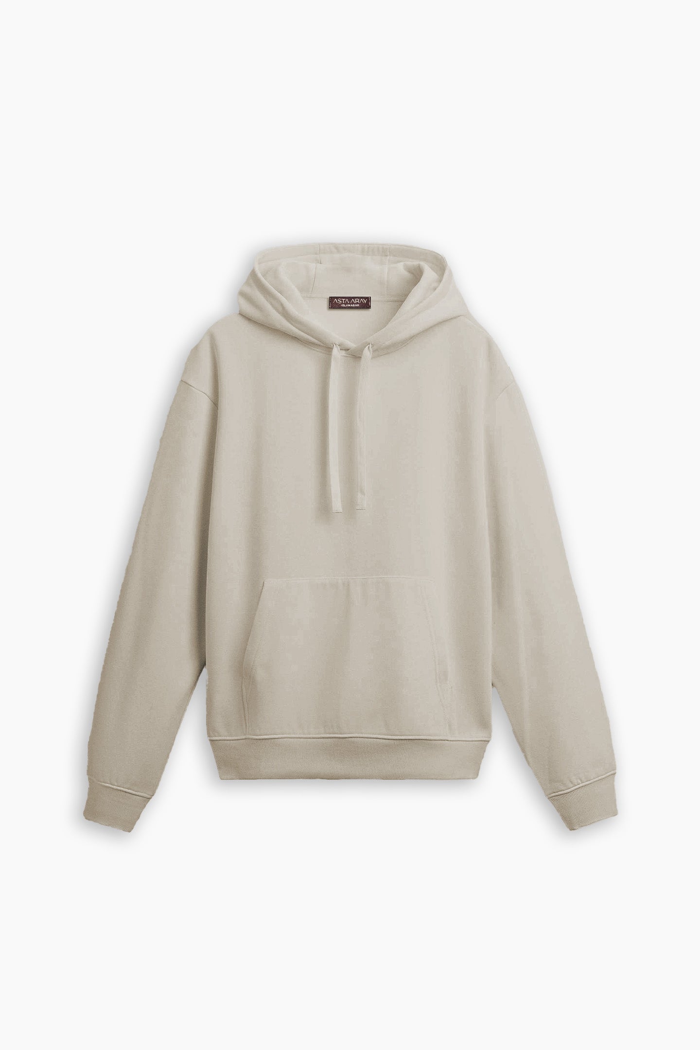 Beige Grey Hoodie