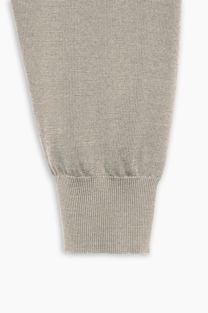 Beige Grey Quarter Zip Shirt