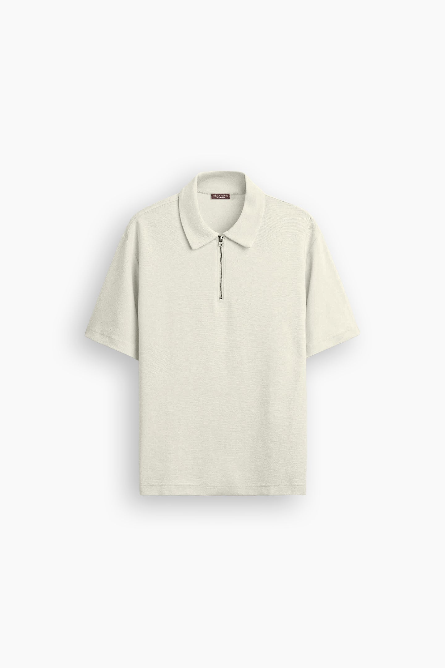 Beige Zip Polo shirt