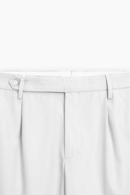 Belted Strap Straight Fit Trousers
