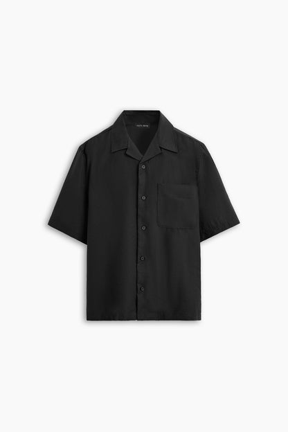 Black Relaxed Fit Pocket Shirt