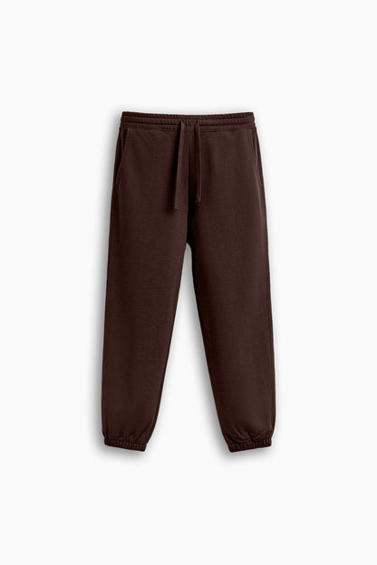 Brown Terry Loose Fit Trousers