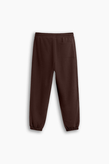 Brown Terry Loose Fit Trousers