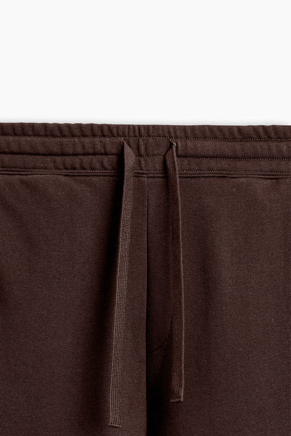 Brown Terry Loose Fit Trousers