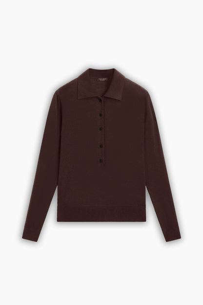 Brown Button Detailed Shirt