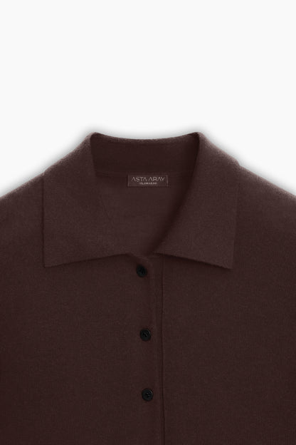 Brown Button Detailed Shirt