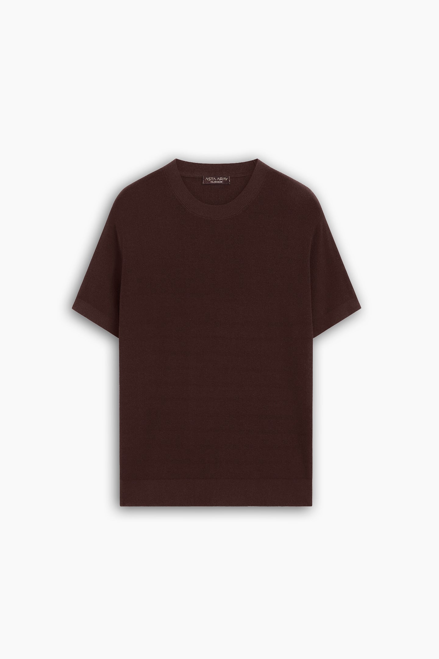 Brown Textured T-Shirt