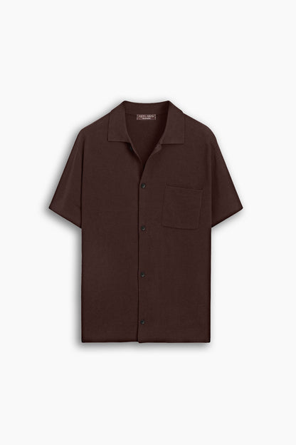 Brown cardigan shirt
